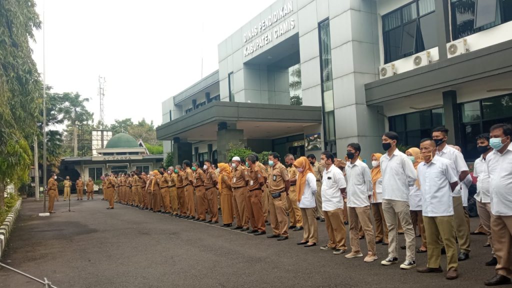 APEL PAGI DINAS PENDIDIKAN KABUPATEN CIAMIS SETELAH SEKIAN LAMA TERHENTI AKIBAT PANDEMI COVID-19