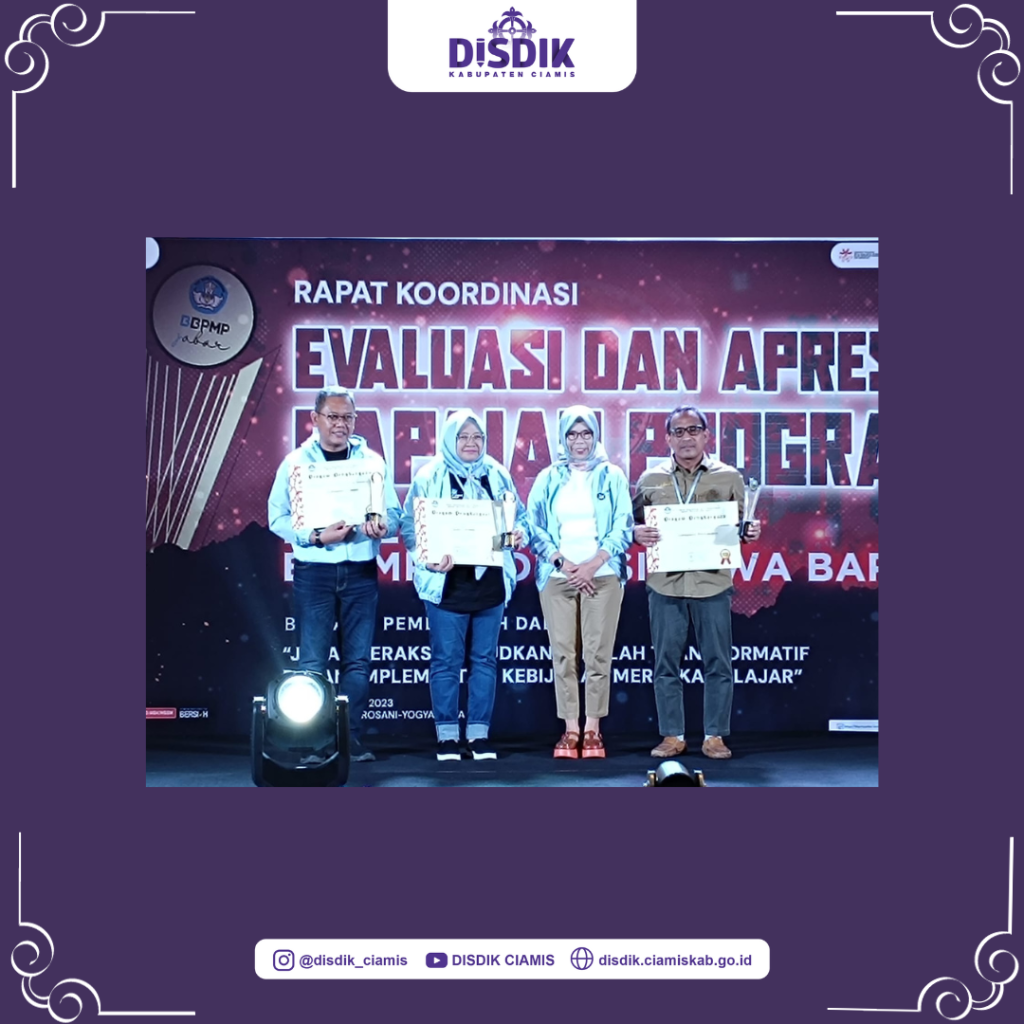 Dinas Pendidikan Kab Ciamis Menerima 7 Penghargaan Dari BBPMP JABAR Tahun 2023 Dinas Pendidikan Kab Ciamis Menerima 7 Penghargaan Dari BBPMP JABAR Tahun 2023