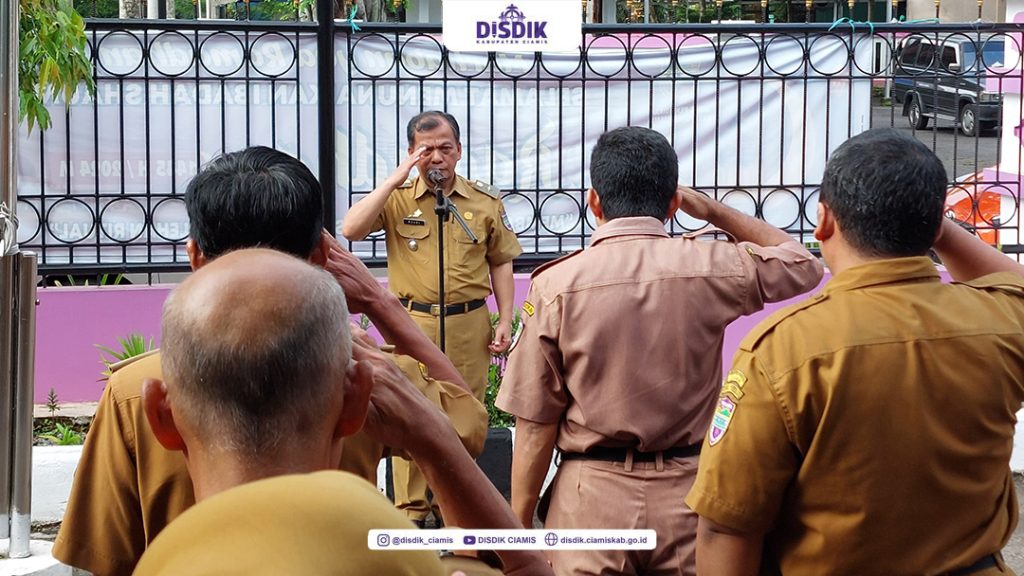 Awali Hari Kerja Selepas Libur Panjang, Dinas Pendidikan Kab. Ciamis menggelar Apel Pagi