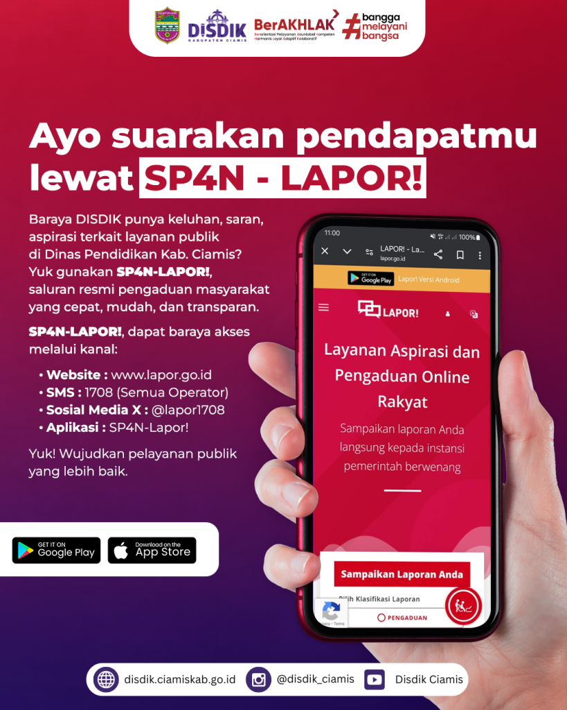 Ayo suarakan pendapatmu lewat SP4N – LAPOR!