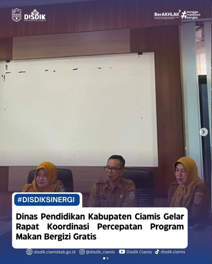 Dinas Pendidikan Kabupaten Ciamis Perkuat Sinergi Melalui Rapat Koordinasi Tim Satgas Percepatan Program Makan Bergizi Gratis